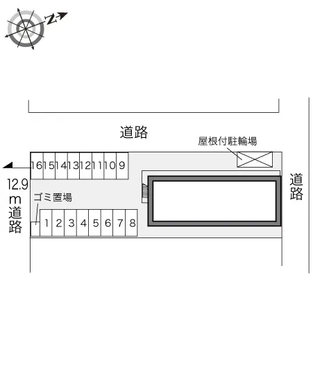 ★手数料０円★能美市湯屋町　月極駐車場（LP）